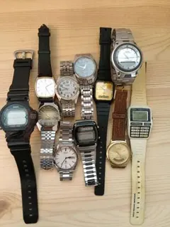 SEIKO CASIO 他 腕時計 まとめ売り 8本セット★ジャンク★Y304のサムネイル