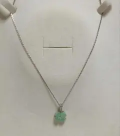 SV925 クリソプレーズ クローバーモチーフ ペンダント ネックレス