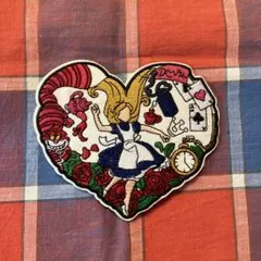 不思議の国のアリス ワッペン アイロン アリス アップリケ チェシャ猫 刺繍