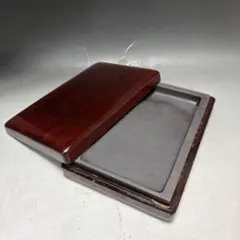 二代目相馬羊堂作【最高級紅渓石硯21.5cm/1922g】共箱相馬展夫|mercari
