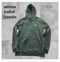 adidas アディダス パーカー グリーン　M トレフォイル