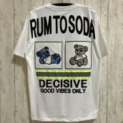 RUMSODA バックロゴ ベアワッペン半袖Tシャツ