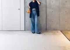 aluna  アルナ　Tack denim pants 長屋なぎさ aluna Tack denim pants アルナ デニムパンツM 長屋なぎさ