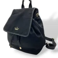 KATE SPADE ケイトスペード ナイロン ロゴ リュックサック ブラックのサムネイル