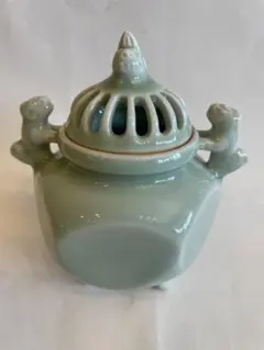 香炉　青磁香炉　鍋島焼　大秀作 青磁 陶器 置物 香道具　オブジェ　インテリア