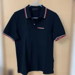 ✨️極美品✨️プラダ PRADA ポロシャツ 半袖 ネイビー L PRADA プラダ ポロシャツ シャツ 半袖 トップス ネイビー サイズ