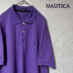 NAUTICA ノーティカ ポロシャツ 半袖 ワンポイント 刺繍 ゆるダボ L