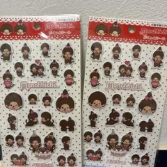 モンチッチ ぷくっとシール 2点セット　セリア