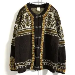 【美品】A.S EVEBOFOSS 80s チロリアンカーディガン ノルウェー製