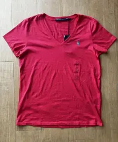 RALPH LAUREN SPORT Vネック Tシャツ レッド Lサイズのサムネイル