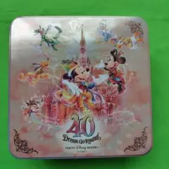 東京ディズニーリゾート40周年記念　菓子缶　空　ミッキーミニードナルドデイジー