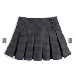 インパン裏地付チェック柄プリーツミニスカート ac2563