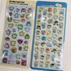 クレヨンしんちゃん・ドラえもん 3Dステッカー2枚セット海外限定正規品シール