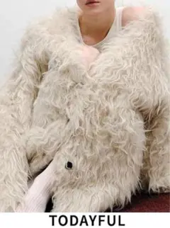 todayful Brashed Mix Cardigan エクリュ