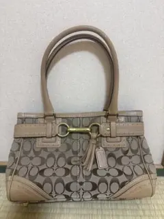 コーチ COACH シグネチャー トート バッグ タッセル付き F10508 - メルカリ