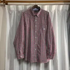 CHAPS チャップス　チェック柄 オーバーサイズ長袖シャツ ボタンダウン3XL