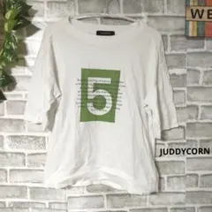 JUDDYCORN 半袖tシャツ プリント ゆったり 大人可愛い ストレッチ M