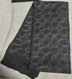 COACH シグネチャー マフラー ブラック