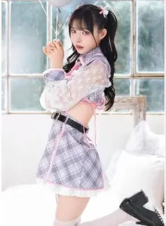 【訳あり】マリームーン アイドル チェック制服 ピンクのサムネイル
