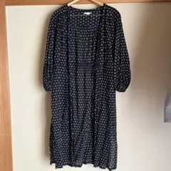 五分袖ロングカーディガン