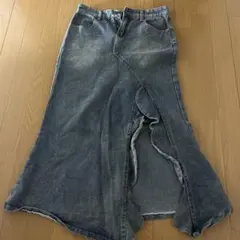 フリル ロングスカート マーメイドスカート デニム