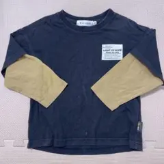 THE SHOP TK 長袖カットソー ネイビー/ベージュ