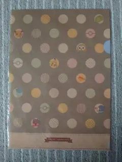ポケモン　A4 クリアファイル　ドット柄