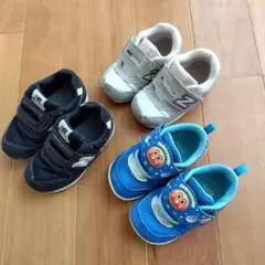 New Balance 996 キッズシューズ 黒 白 アンパンマン 14cm