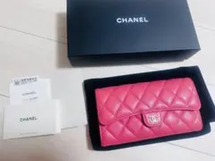 CHANEL L-GUSSET ZIP キャビアスキン長財布 ピンク - メルカリ