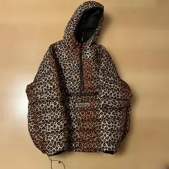 Sapthy ヒョウ柄 フード付きダウンジャケット