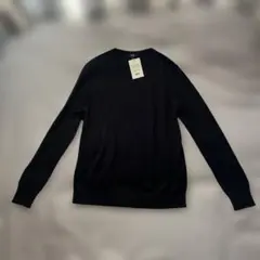 ユニクロ新品タグ付　黒 エクストラファインメリノウール セーター