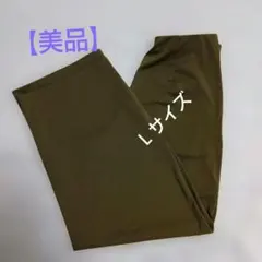 ユニクロ クレープジャージストレートパンツ Lサイズ（オリーブグリーン）