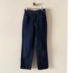 GU ハイウエストストレートジーンズ デニム
