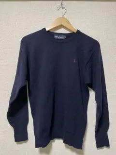 Ralph Lauren 80~90sクルーネックニット M ネイビー 香港製