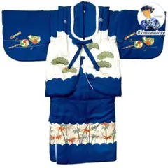 お宮参り 男児 一つ身 着物 綿入りでんちセット 鷹【未使用品】A-2787