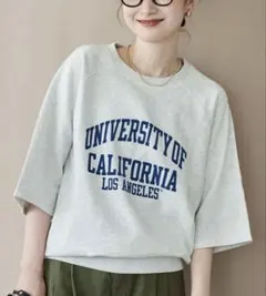【UCLA 】五分丈／半端袖／カットソー／半袖スウェット／ロゴTシャツのサムネイル
