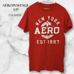 AEROPOSTALE【S:日本M】ロゴTシャツ 赤 レディース アメカジ