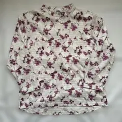 Bare Fashion Active 花柄長袖ハーフジップTシャツ