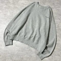 k*i様 00s Eddie Bauer 前V スウェット 刺繍ロゴ グレー