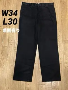 DOCKERS ブラック チノ　スラックス34x 30