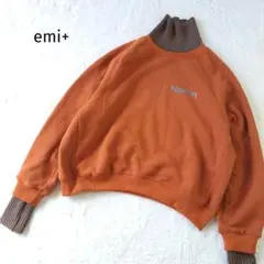 【エミプラス】 emi+ ハイネックトレーナー ニットネック袖 登山アウトドア