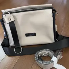 【新品】D.KELLY ショルダーバッグ グレージュ×ブラック