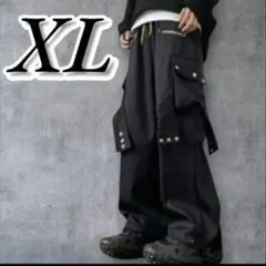 XL カーゴパンツ ワイド ブラック ストリート オーバーサイズ Y2K