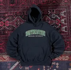 ひ*り様 champion カレッジロゴ プルオーバー パーカー ブラック M