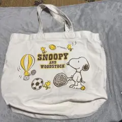 値下げしました。PEANUTS スヌーピー 大きめトートバッグのサムネイル