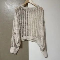 美品✨️BAYFLOW メッシュニット ショート丈