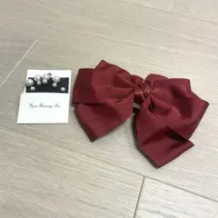 結婚式 成人式 ヘアアクセサリー パールピン リボン バレッタ ヘアメイク