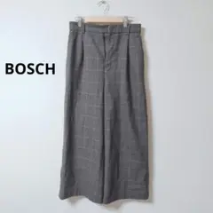 ★美品★ BOSCH グレー チェック柄 ワイドパンツ【36/S】