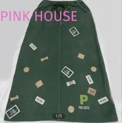 PINK HOUSE スウェットロングスカート ワッペン テリア Mのサムネイル