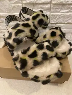 UGG ヒョウ柄　ファーサンダル　22cm